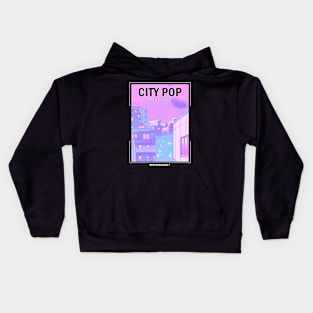 1980s Pastel Vaporwave City Pop Kids Hoodie